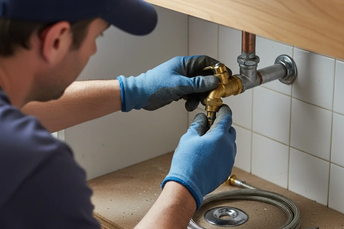 Shutoff valve and fitting work during Faucet and Fixture Repair in Caledonia